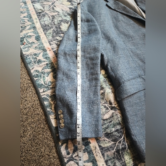 Jos A Bank 1905 Mens Linen Blazer 52R Blue Gray Old Money Beach Classic - Picture 12 of 14